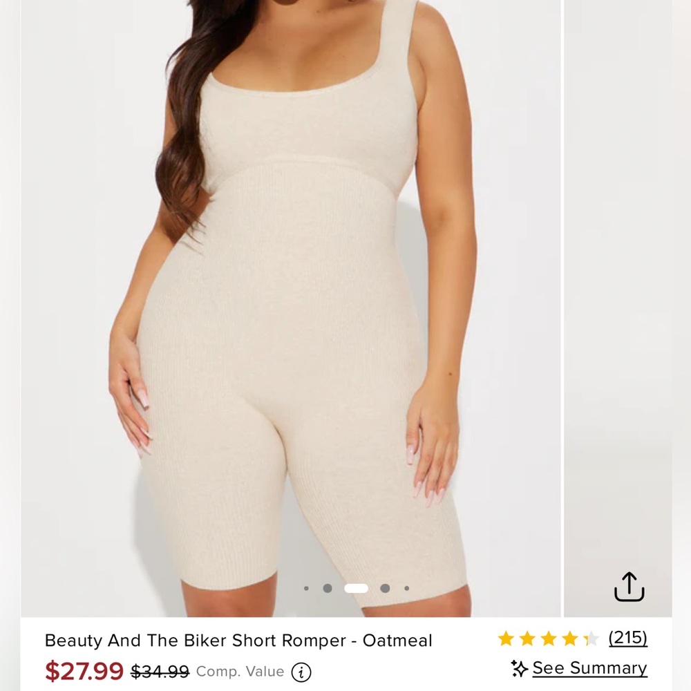 NWT Oatmeal Short Romper